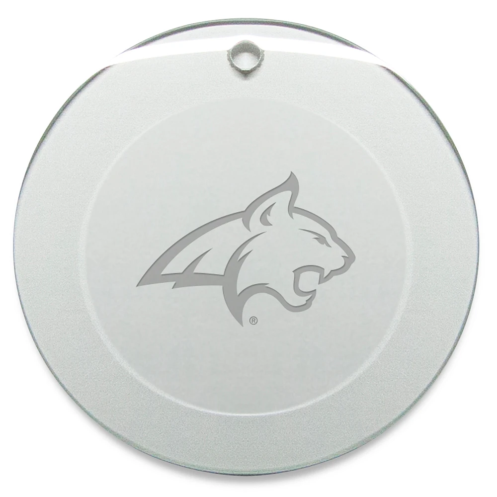 Montana State Bobcats 3'' Glass Round Ornament