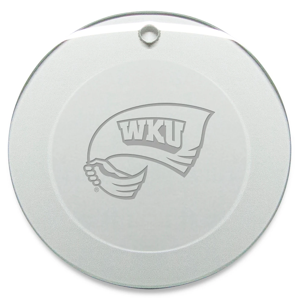 Western Kentucky Hilltoppers 3'' Glass Round Ornament