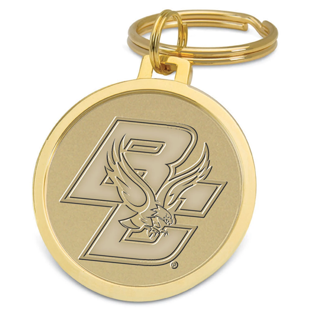 Gold Boston College Eagles Team Logo Split-Wire Key Ring