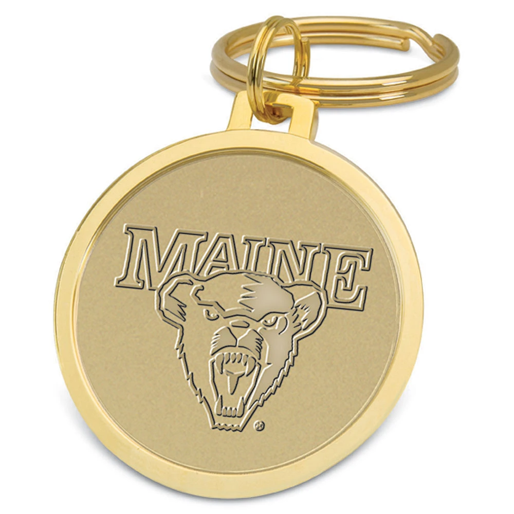 Gold Maine Black Bears Team Logo Split-Wire Key Ring