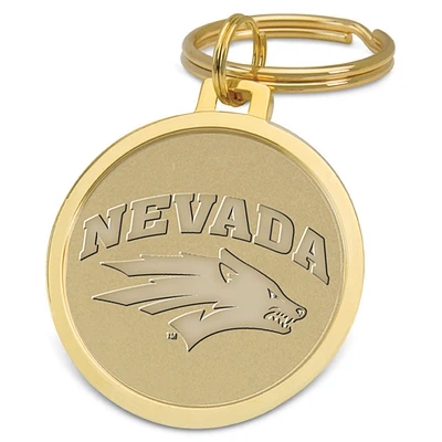 Gold Nevada Wolf Pack Team Logo Split-Wire Key Ring