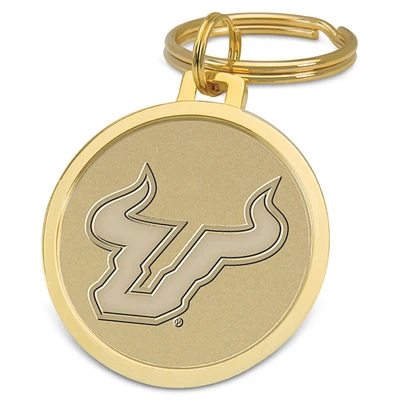 Gold South Florida Bulls Team Logo Split-Wire Key Ring