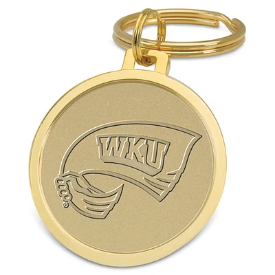 Gold Western Kentucky Hilltoppers Team Logo Split-Wire Key Ring