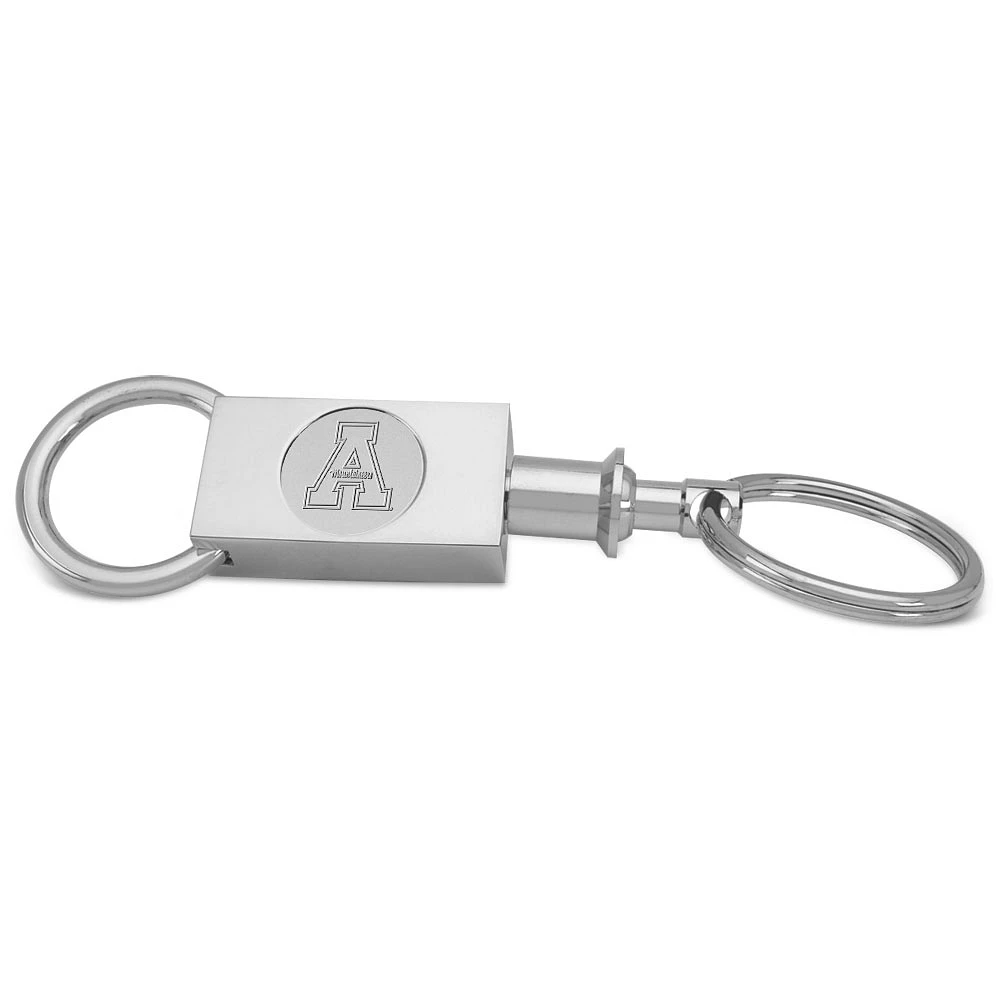 Silver Appalachian State Mountaineers Team Logo Two-Section Key Ring