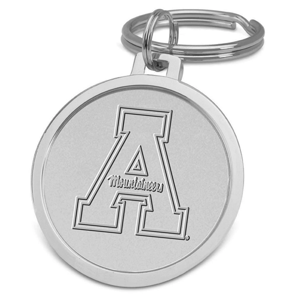 Silver Appalachian State Mountaineers Team Logo Split-Wire Key Ring