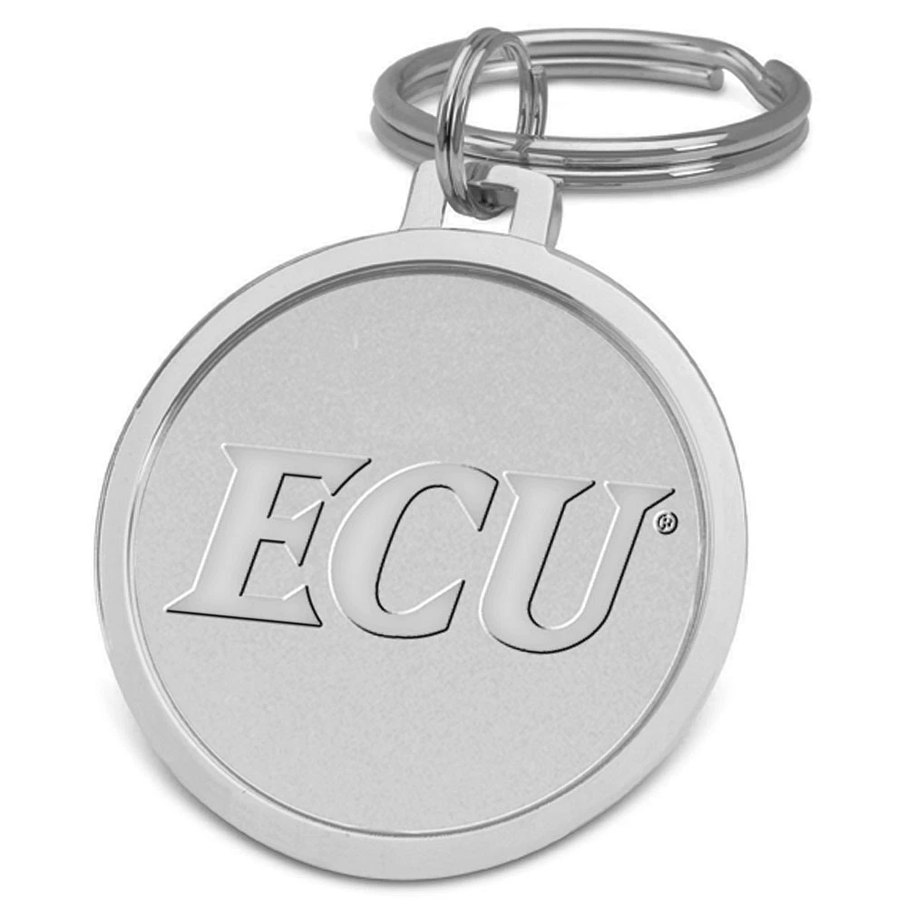 Silver ECU Pirates Team Logo Split-Wire Key Ring