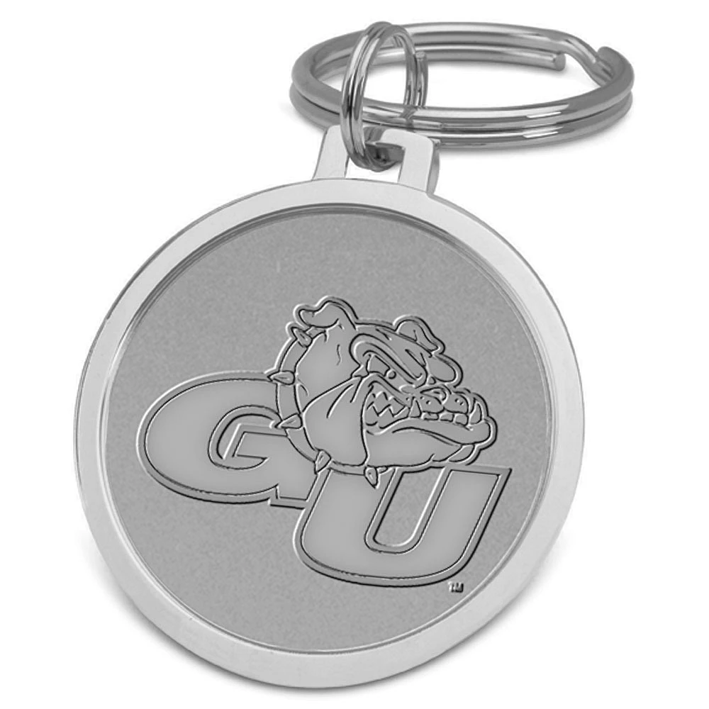 Silver Gonzaga Bulldogs Team Logo Split-Wire Key Ring
