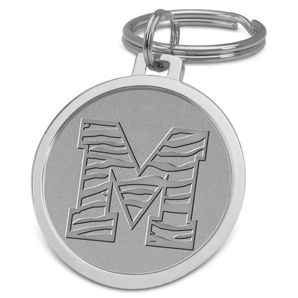 Silver Memphis Tigers Team Logo Split-Wire Key Ring