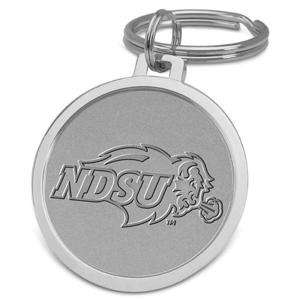 Silver NDSU Bison Team Logo Split-Wire Key Ring
