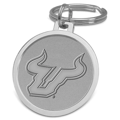 Silver South Florida Bulls Team Logo Split-Wire Key Ring
