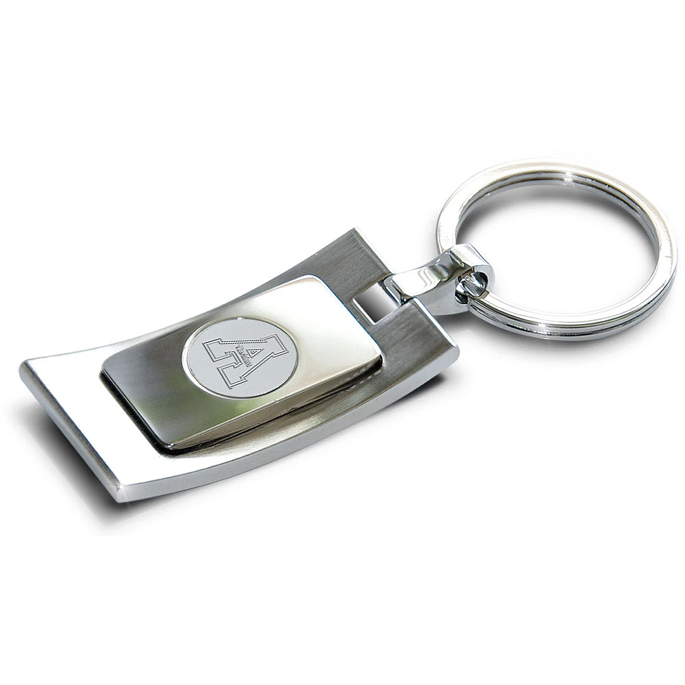 Silver Appalachian State Mountaineers Team Logo Curve Key Ring