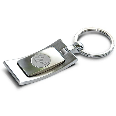 Silver South Florida Bulls Team Logo Curve Key Ring