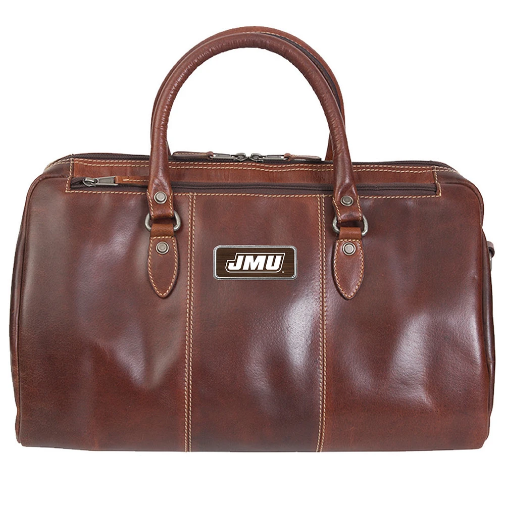 Brown James Madison Dukes Logo Plate Niagara Canyon Duffel Bag