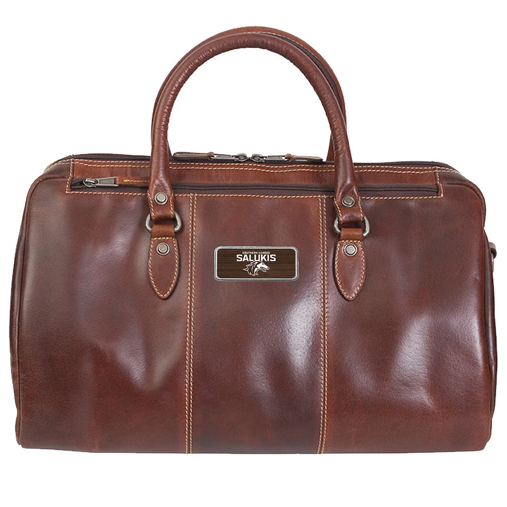 Brown Southern Illinois Salukis Logo Plate Niagara Canyon Duffel Bag