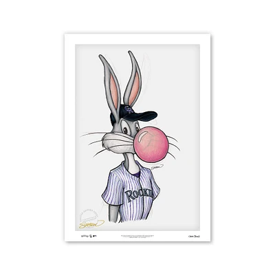 Bugs Bunny Colorado Rockies 14'' x 20'' Looney Tunes Fine Art Print