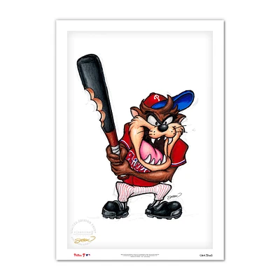 Tasmanian Devil Philadelphia Phillies 24'' x 36'' Looney Tunes Fine Art Print