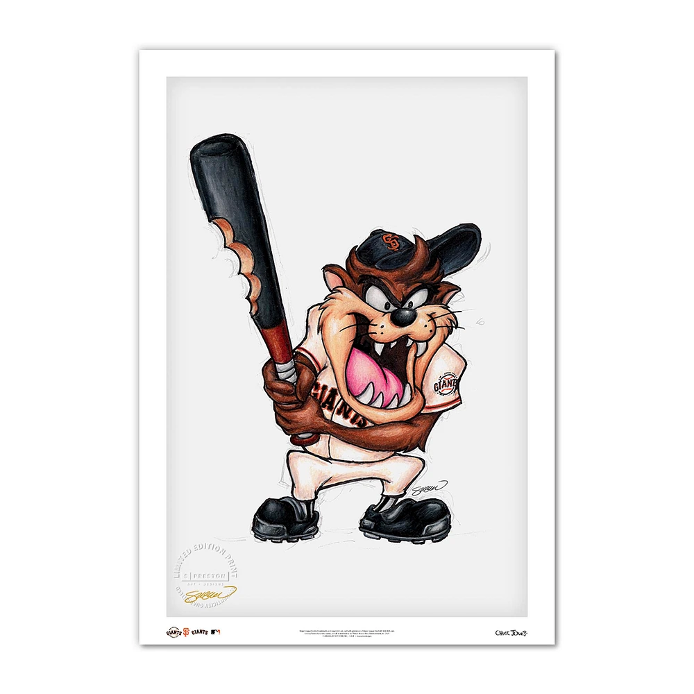 Tasmanian Devil San Francisco Giants 24'' x 36'' Looney Tunes Fine Art Print
