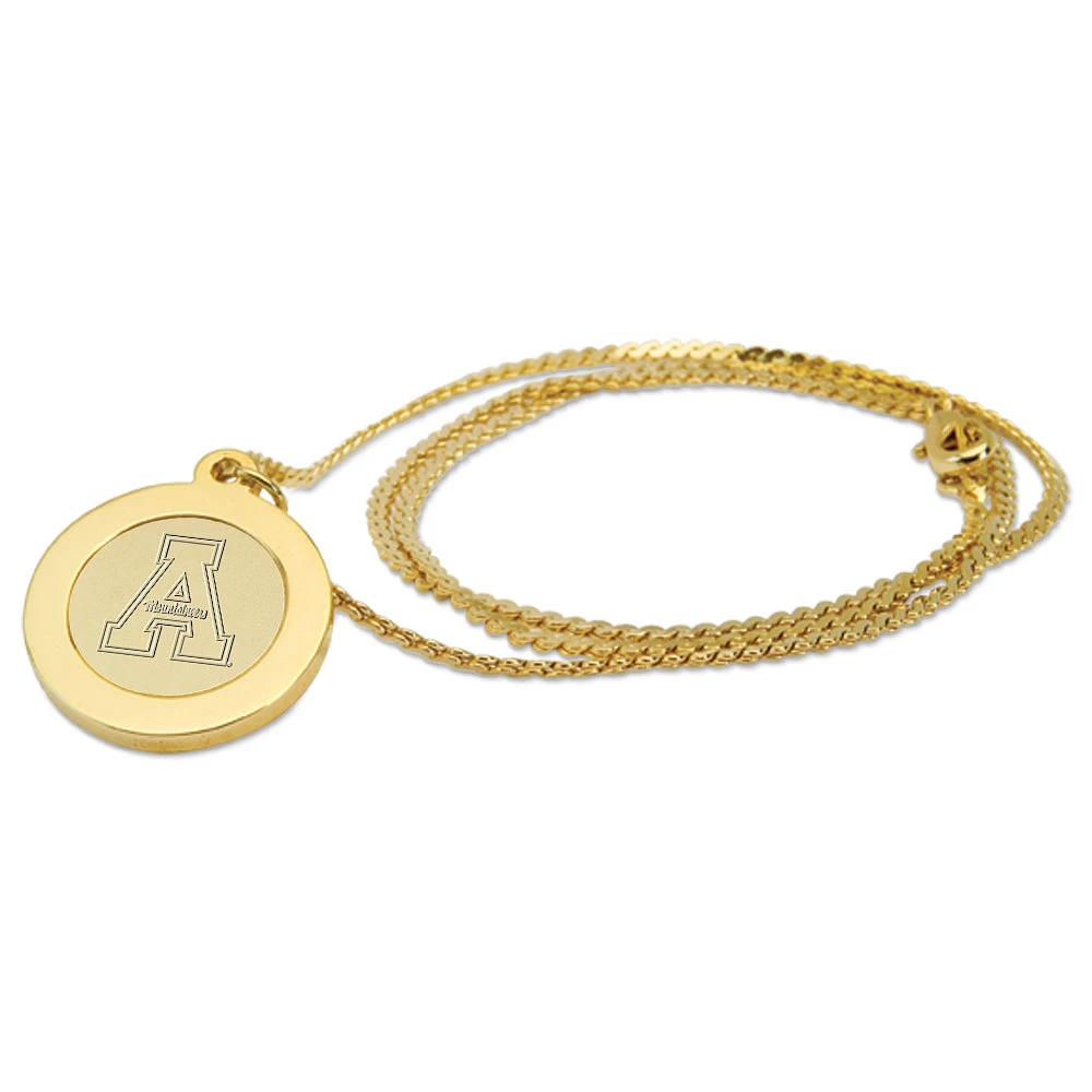 Women's Gold Appalachian State Mountaineers Pendant Necklace