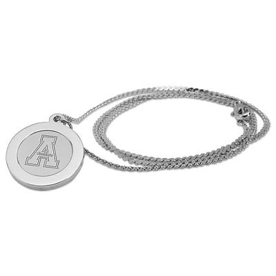 Women's Silver Appalachian State Mountaineers Pendant Necklace