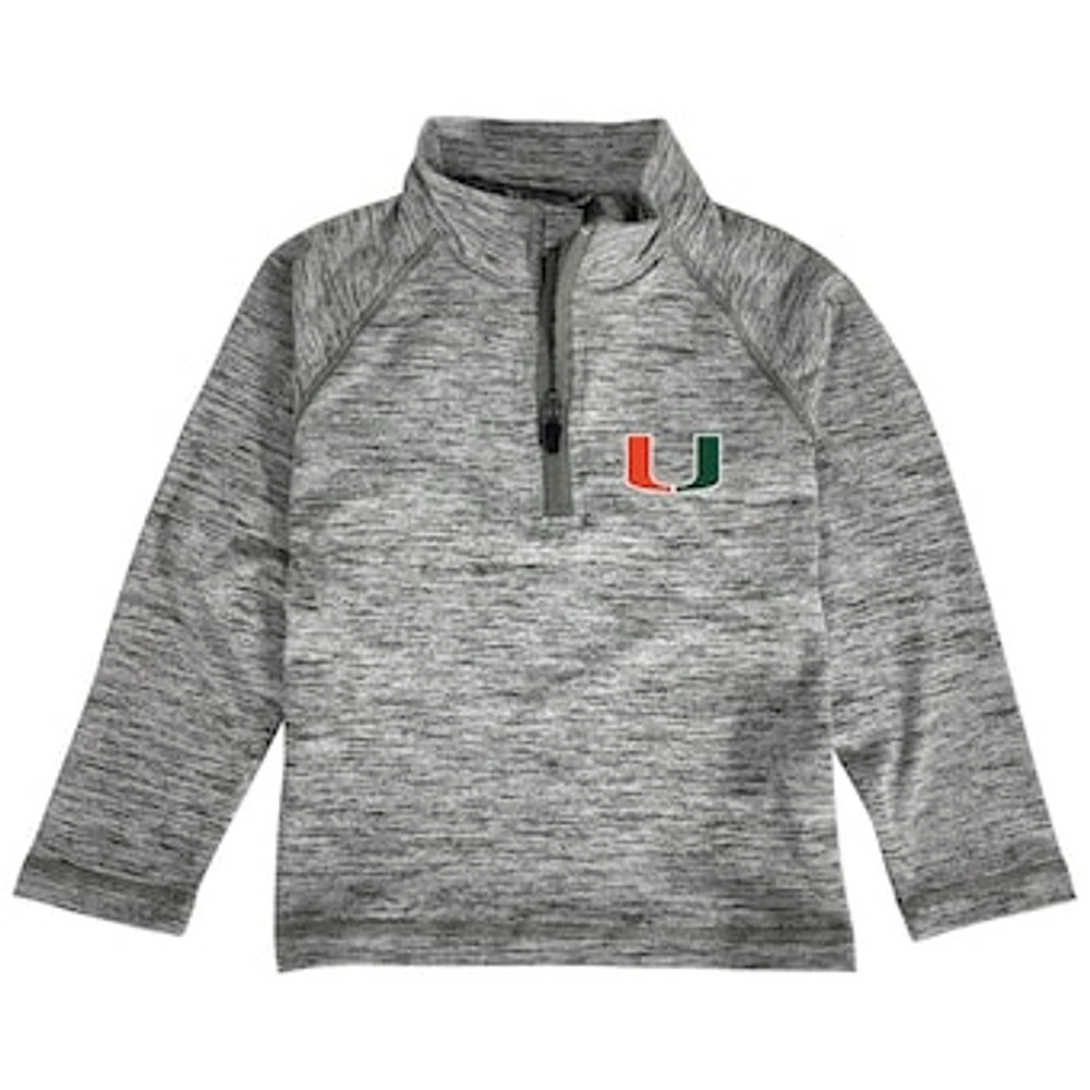Toddler Garb Heathered Gray Miami Hurricanes Matthew Quarter-Zip Pullover Jacket