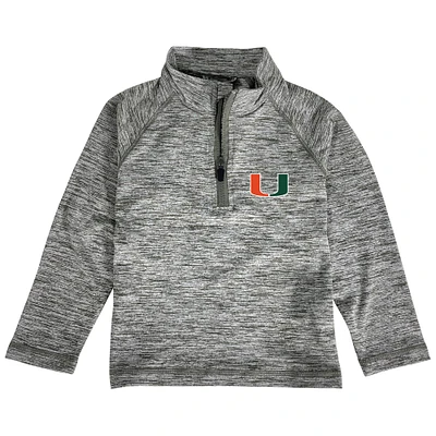 Toddler Garb Heathered Gray Miami Hurricanes Matthew Quarter-Zip Pullover Jacket
