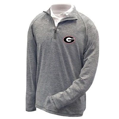 Youth Garb Heathered Gray Georgia Bulldogs Matthew Quarter-Zip Pullover Jacket