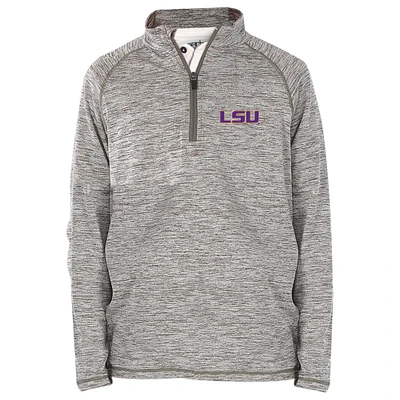 Youth Garb Heathered Gray LSU Tigers Matthew Quarter-Zip Pullover Jacket