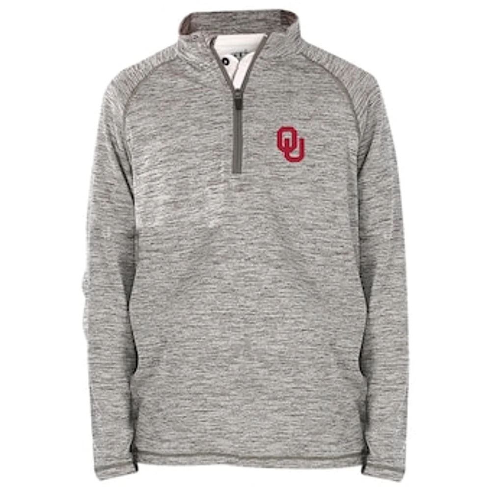 Youth Garb Heathered Gray Oklahoma Sooners Matthew Quarter-Zip Pullover Jacket