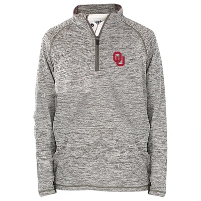 Youth Garb Heathered Gray Oklahoma Sooners Matthew Quarter-Zip Pullover Jacket
