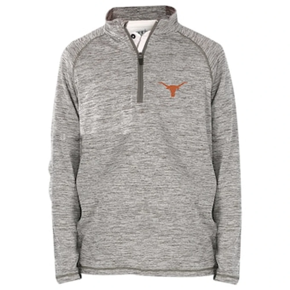 Youth Garb Heathered Gray Texas Longhorns Matthew Quarter-Zip Pullover Jacket