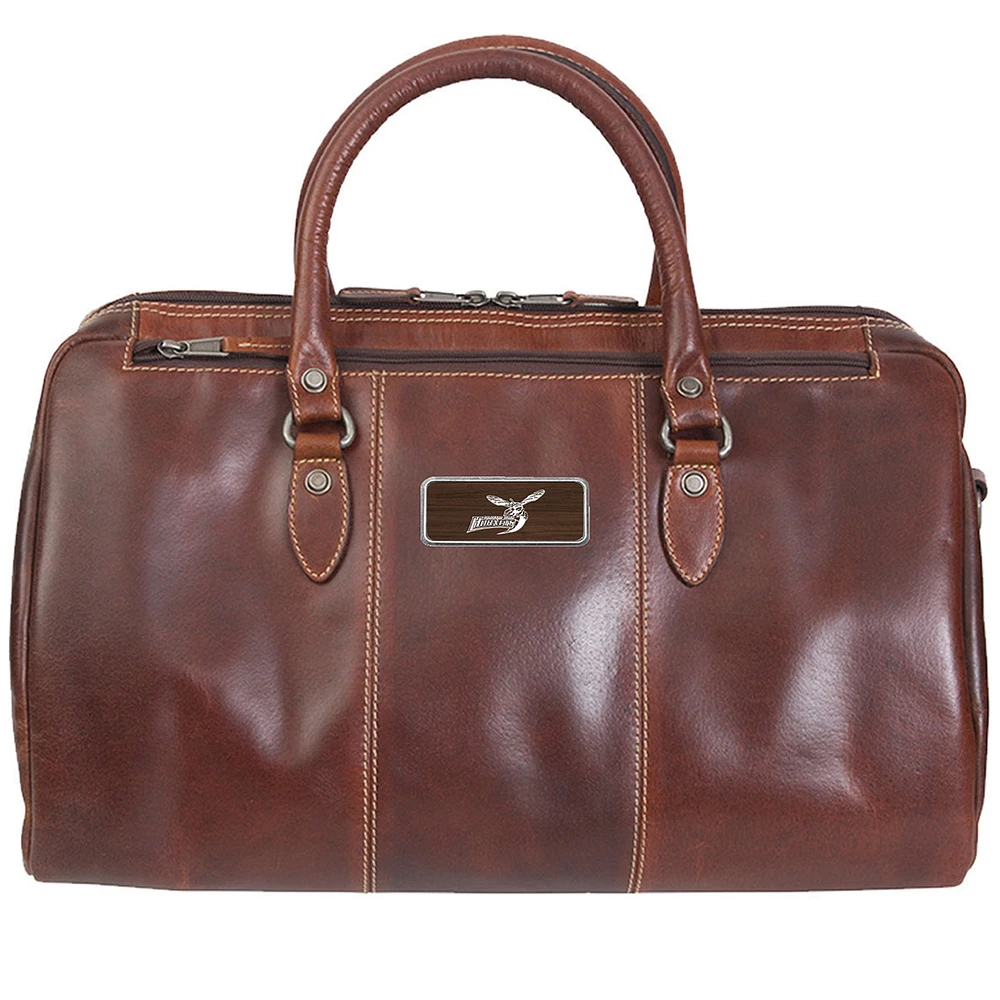 Brown Delaware State Hornets Logo Plate Niagara Canyon Duffel Bag