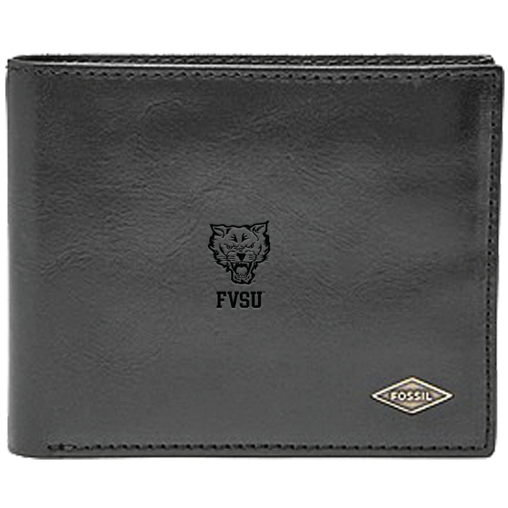 Men's Fossil Fort Valley State Wildcats Ryan RFID Flip ID Bi-Fold Wallet