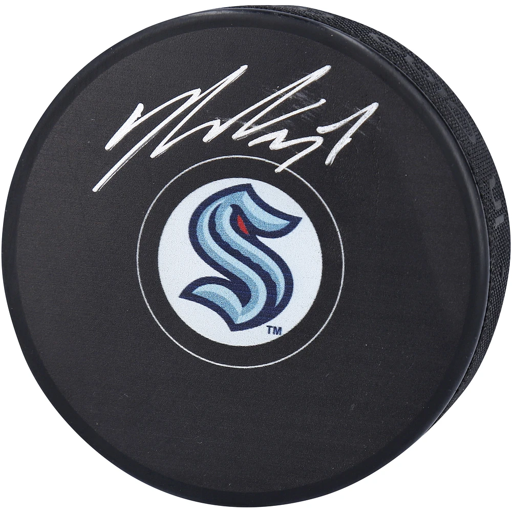Yanni Gourde Seattle Kraken Autographed Hockey Puck