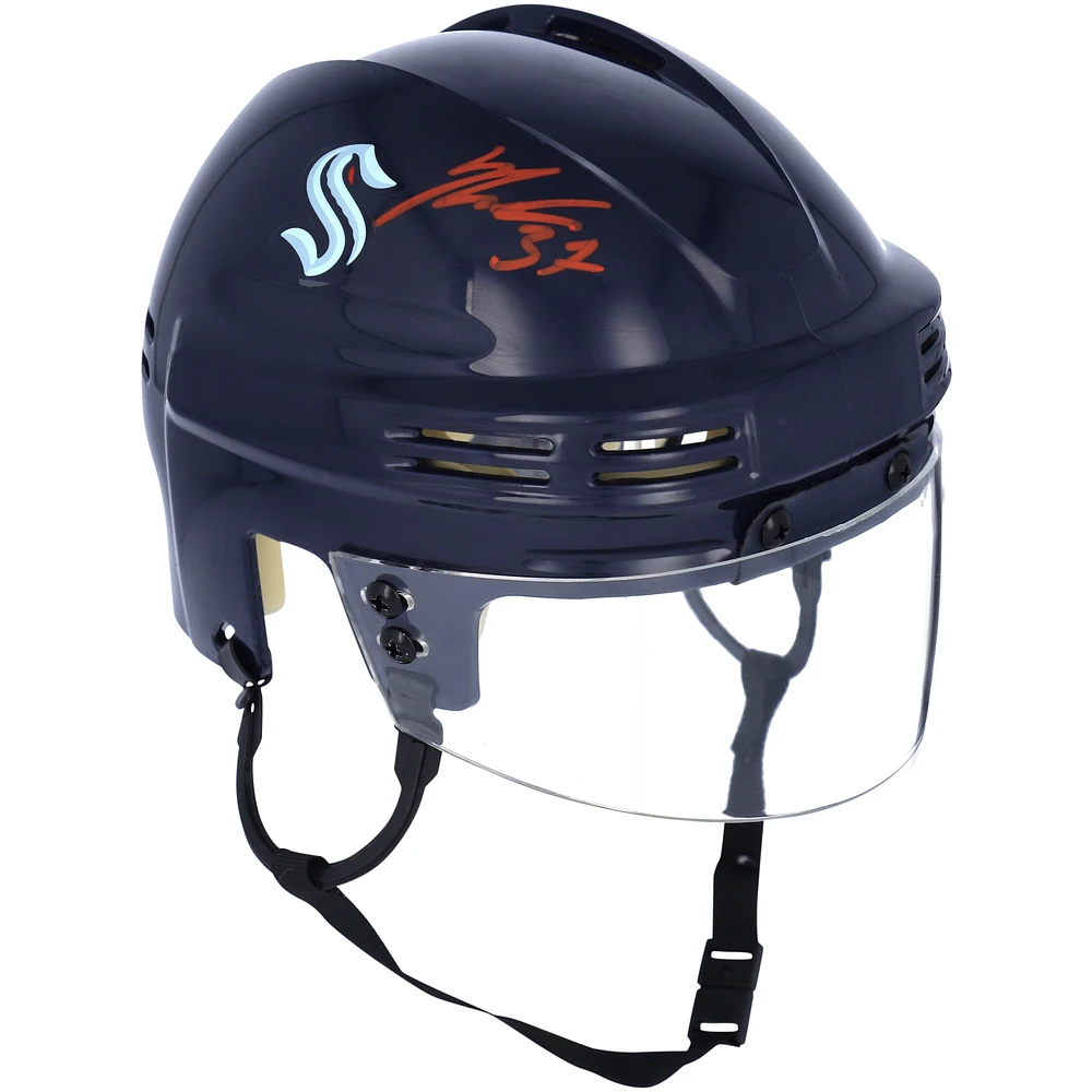 Yanni Gourde Seattle Kraken Autographed Deep Sea Blue Mini Helmet