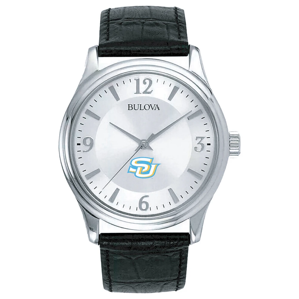 Silver Southern University Jaguars Leather Watch