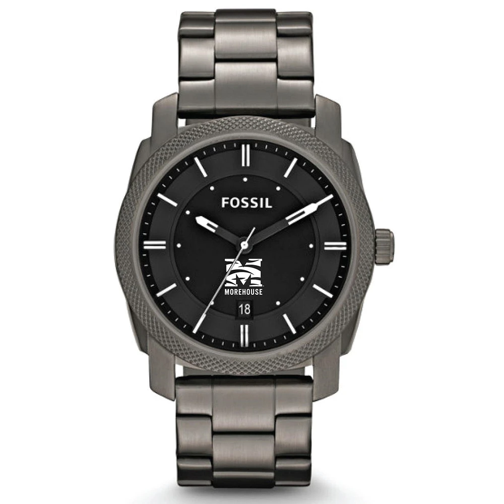 Fossil Morehouse Maroon Tigers Machine Smoke Stainless Steel Watch