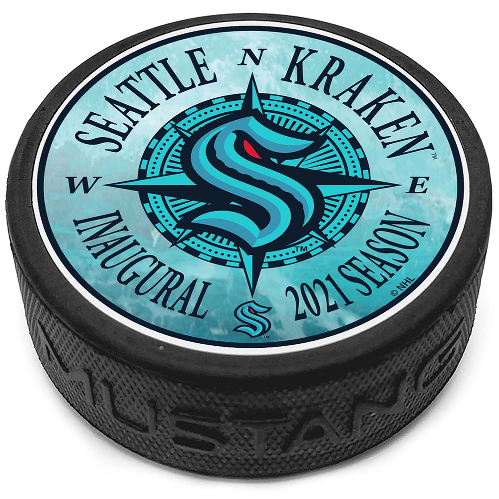 Seattle Kraken 2021 Inaugural Season Nautical Compass Puck