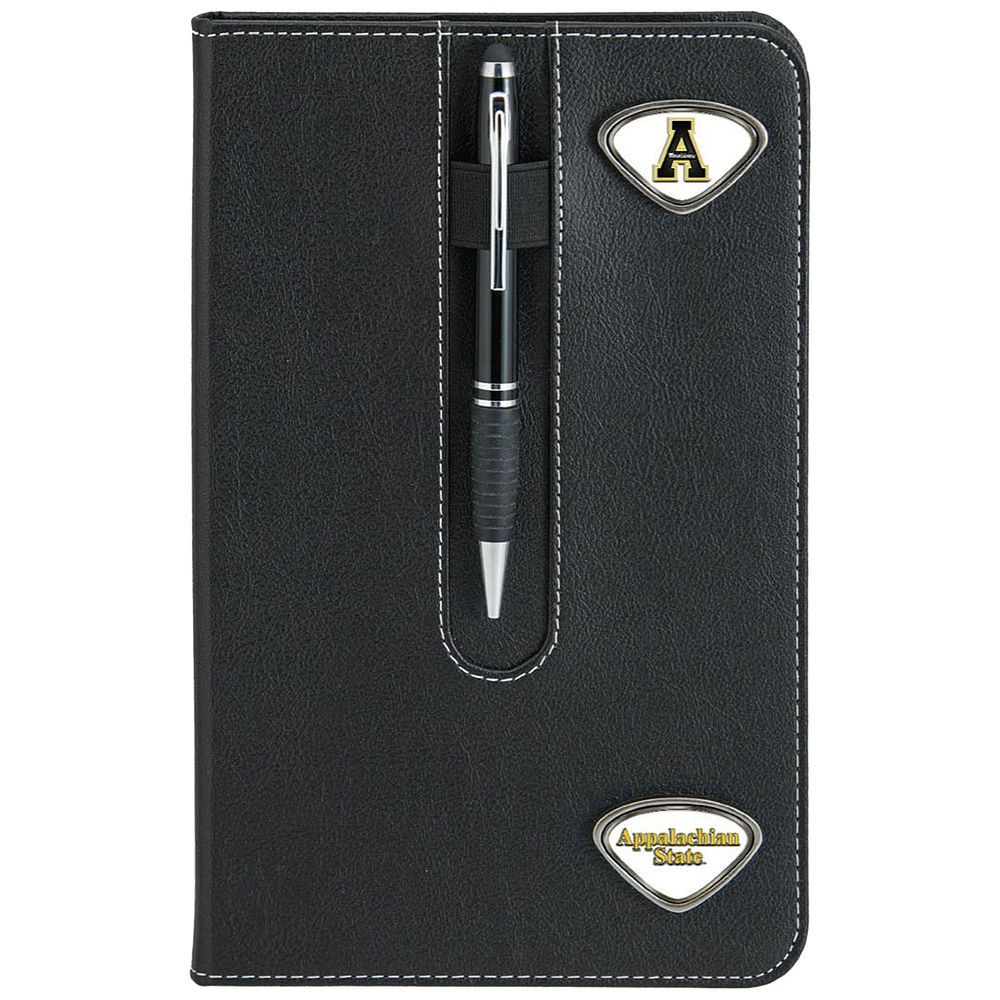 Black Appalachian State Mountaineers Business Notebook