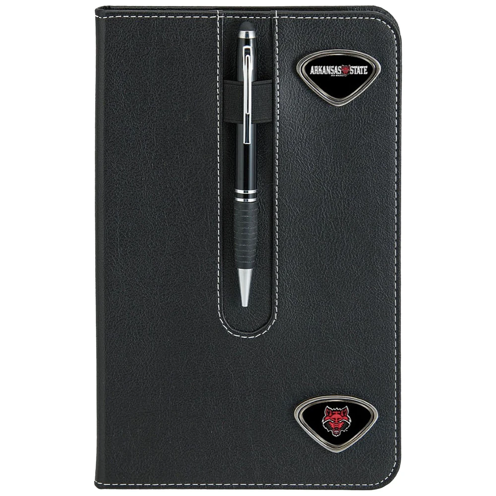 Black Arkansas State Red Wolves Business Notebook