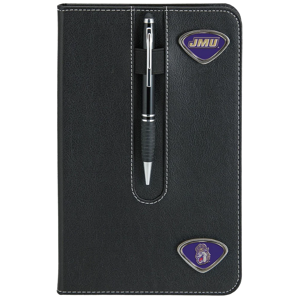 Black James Madison Dukes Business Notebook