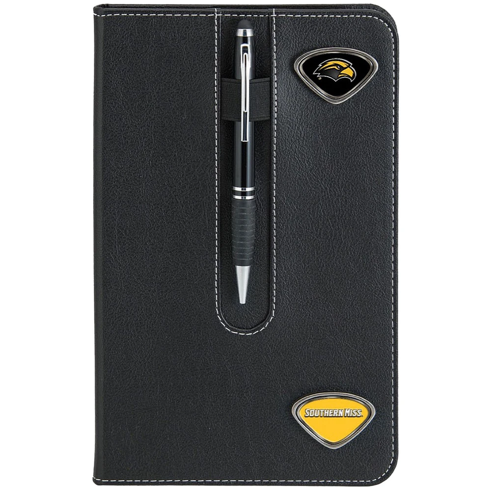 Black Southern Miss Golden Eagles Business Notebook