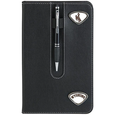 Black Wyoming Cowboys Business Notebook