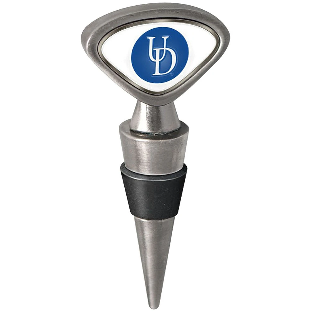 Silver Delaware Fightin' Blue Hens Wine Stopper
