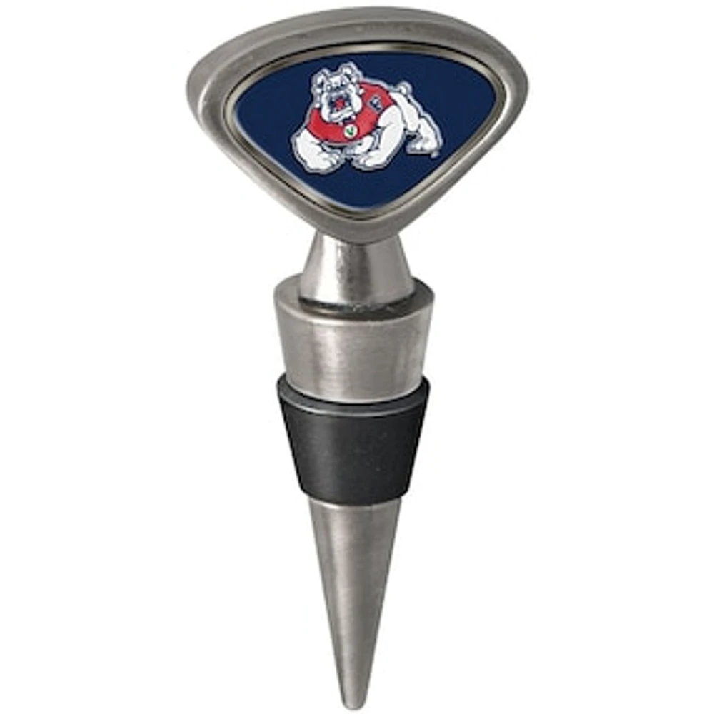 Silver Fresno State Bulldogs Wine Stopper