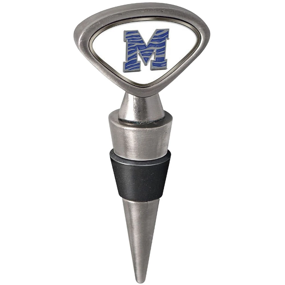 Silver Memphis Tigers Wine Stopper