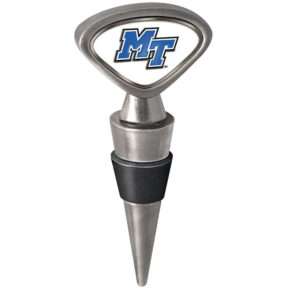 Silver MTSU Blue Raiders Wine Stopper
