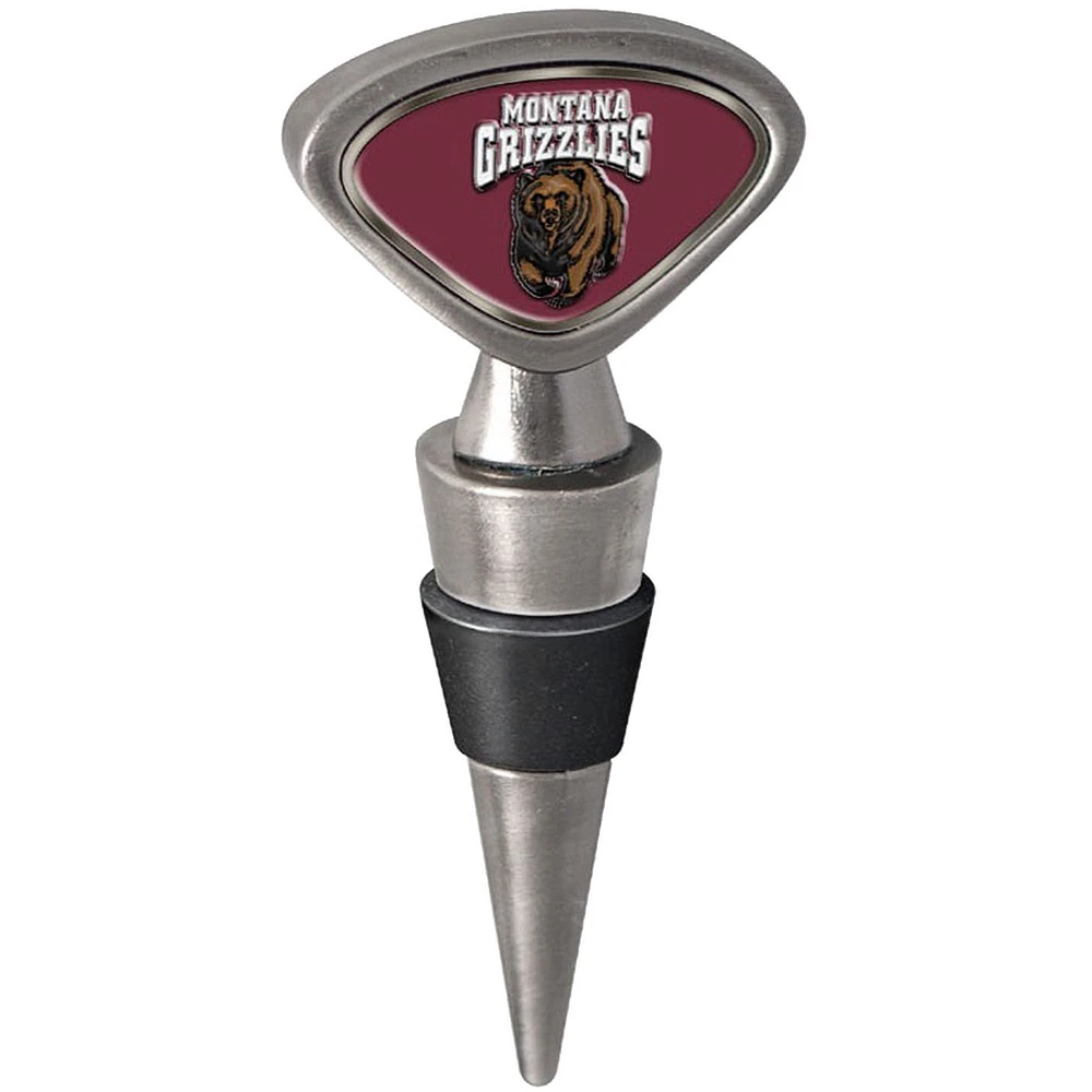 Silver Montana Grizzlies Wine Stopper