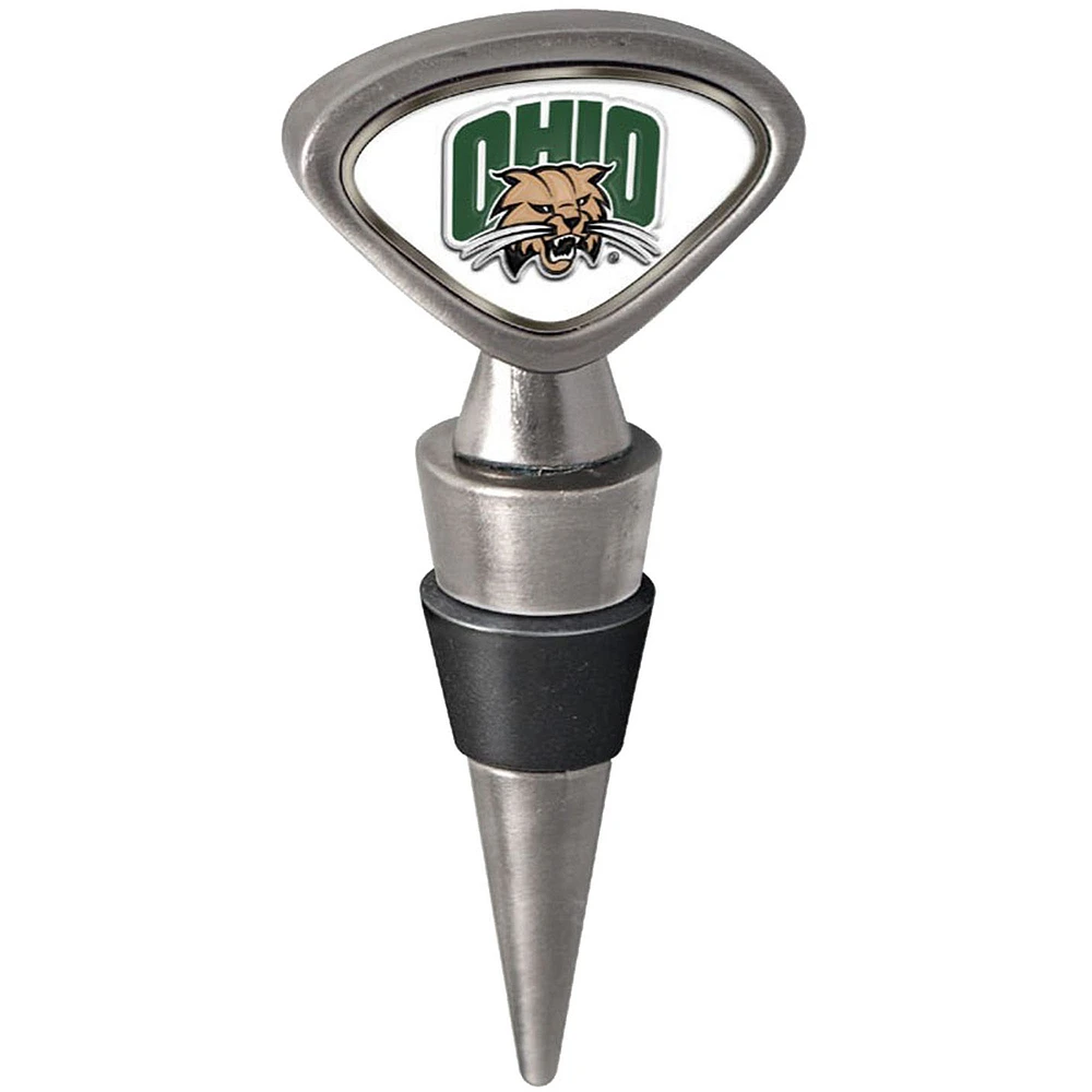 Silver Ohio Bobcats Wine Stopper