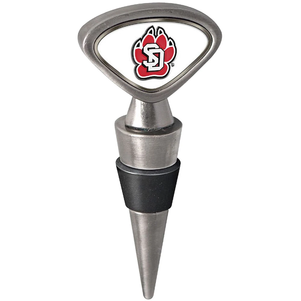 Silver South Dakota Coyotes Wine Stopper