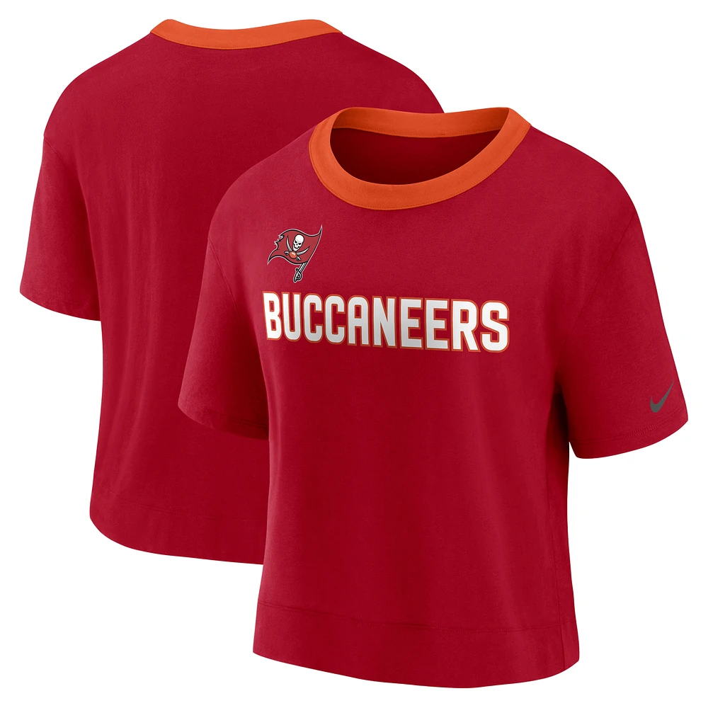 Women's Nike Red Tampa Bay Buccaneers High Hip Fashion Cropped Top